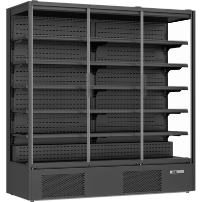 Prodis XMD1875-P-FGD-K Panoramic Glass Door Black Multideck, 1939 Litres - Contact Us For Availability