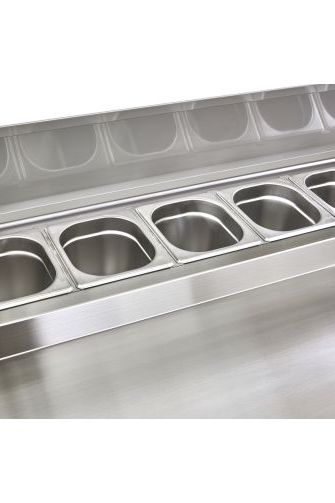 Dark Gray Sterling Pro Cobus SPU300PZ 3 Door Preparation Counter 8 x GN1/6, 392 Litres - In Stock