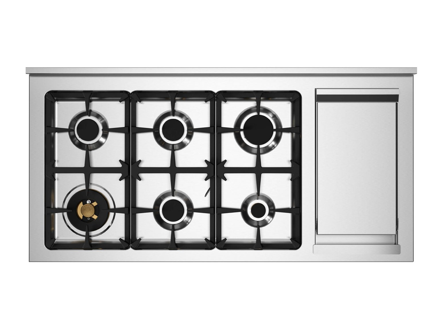 Bertazzoni PRO126G2EART2 Professional Series 120cm Dual Fuel Range Cooker — Gloss Orange - Core Appliances