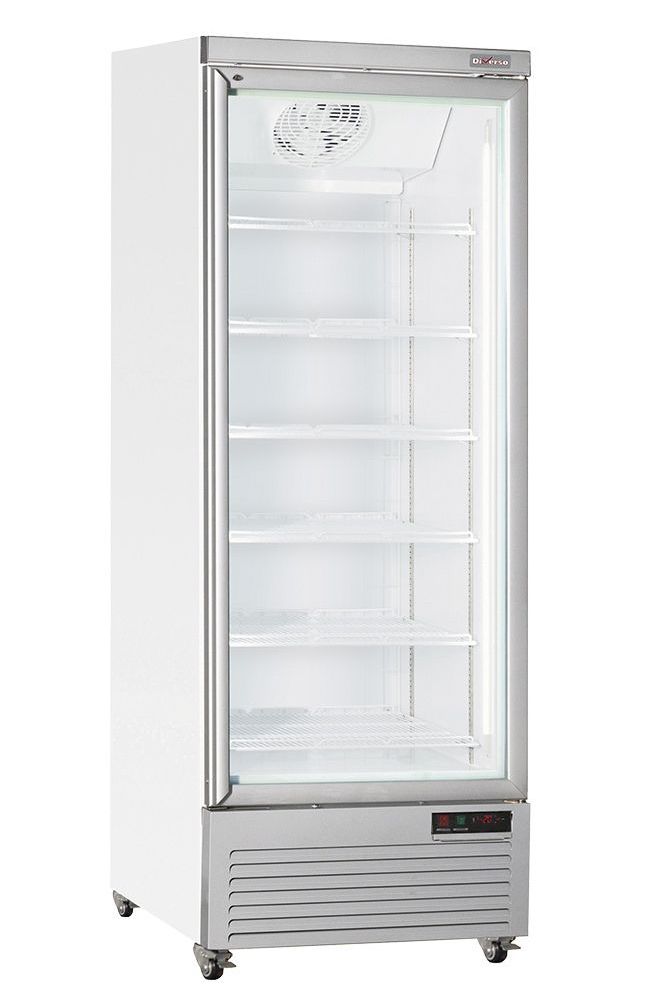 Light Gray Diverso WR-VP56-1W Vertical fridge showcase, 1 door, 615 liters - WHITE - Contact Us For Availability