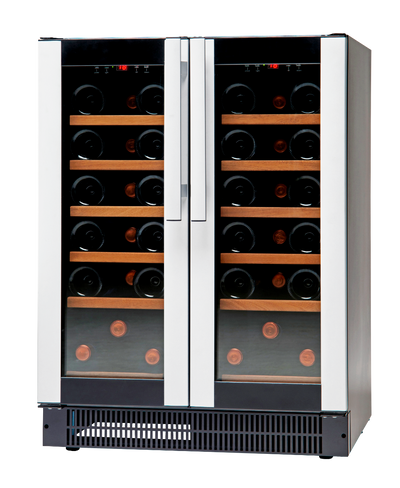 Vestfrost W 38 Glass Single Door Multi-Zone Black Compact Wine Cabinet, 38 x 750ml Bottles - Low Stock