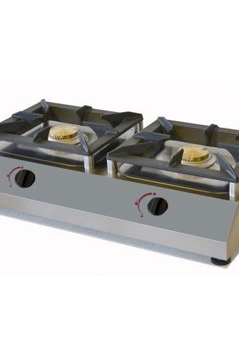 Light Slate Gray Diverso WR-RTD-2G Table top gas stove with 2 burners 5 kW - Contact Us For Availability