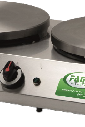 Slate Gray Fama CPD Double 350mm Electric Crepe Maker, 4.8kW - In Stock