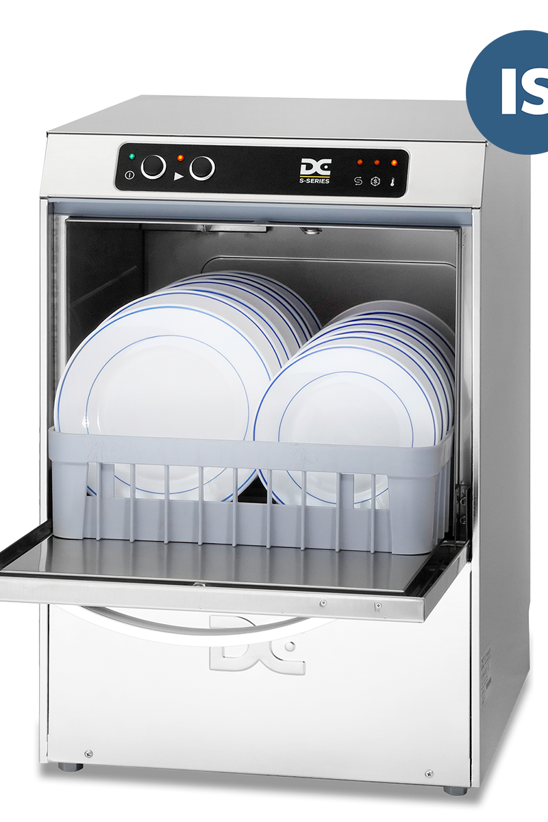 Light Gray DC SD40IS Standard Range 400mm Basket Frontloading Commercial Dishwasher with Integral Water Softener, 11 Plates - Contact Us For Availability