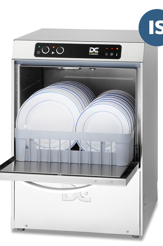 Light Gray DC SD40IS Standard Range 400mm Basket Frontloading Commercial Dishwasher with Integral Water Softener, 11 Plates - Contact Us For Availability