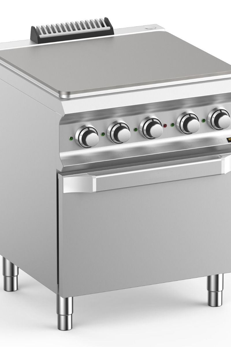 Gray Hobart Ecomax HETPE77FE Solid Top Hob with Electric Oven, 14.3kW - Contact Us For Availability