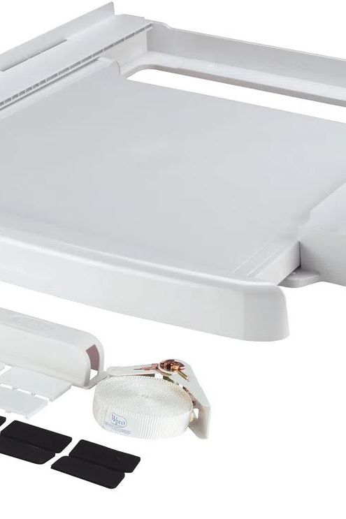 Light Gray Wpro C00378975 Stacking Kit With Slide-Out Shelf - In Stock