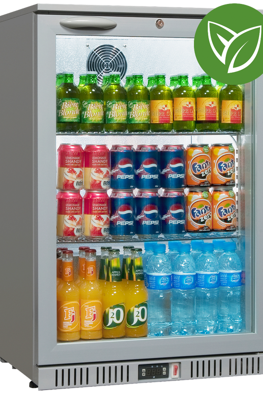 Slate Gray Sterling Pro Green SP1HC-GR Hinged Single Door Grey Bottle Cooler 120 Litres / 106 x 330 ml Bottles - Discontinued