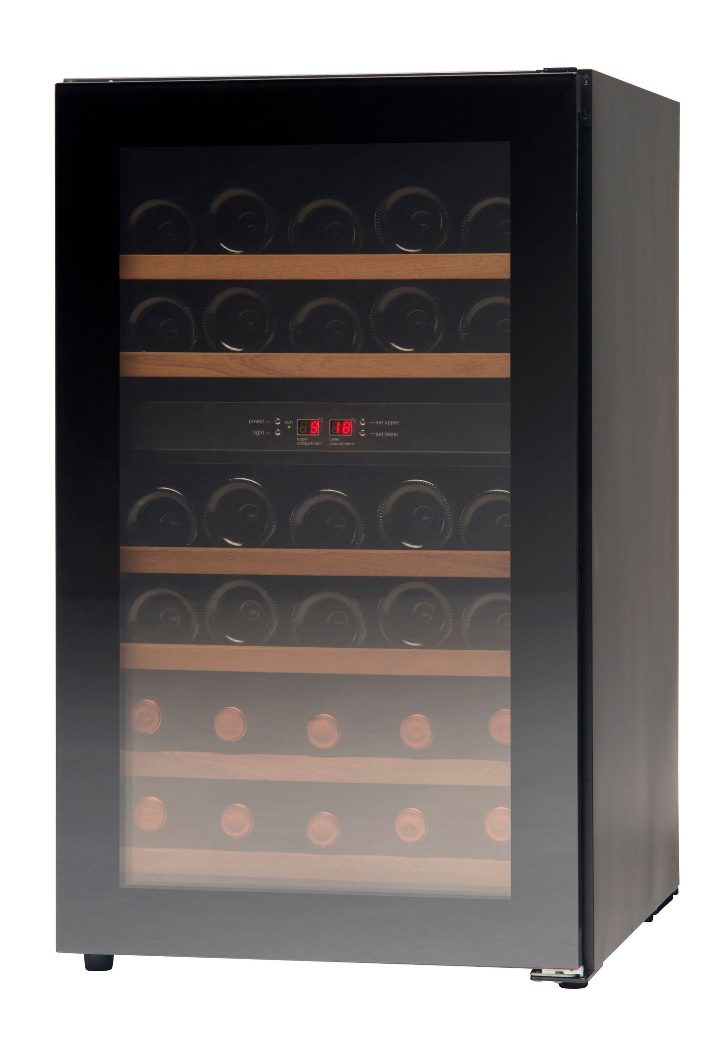 Dark Slate Gray Vestfrost WFG 32 Glass Single Door Dual-Zone Compact Wine Cabinet, 38 x 750ml Bottles - Low Stock