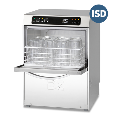 DC SG35ISD Standard Range 350mm Basket Frontloading Commercial Glasswasher with Integral Water Softener and Drain Pump, 14 Pint Capacity - Contact Us For Availability