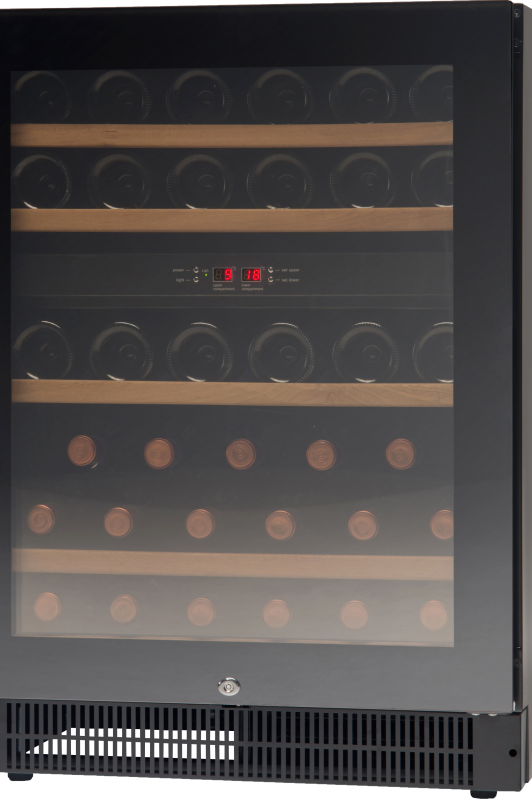 Dark Slate Gray Vestfrost WFG 45 Glass Single Door Dual-Zone Compact Wine Cabinet, 44 x 750ml Bottles - Discontinued