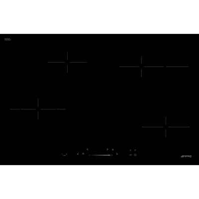 Smeg Classic 77cm Four Zone Induction Hob - Black Glass