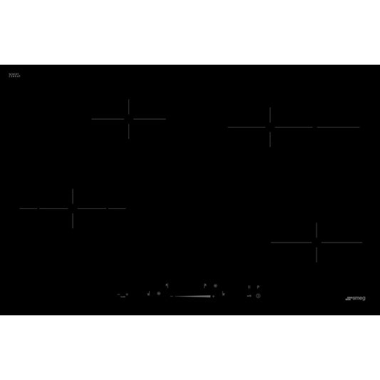 Black SMEG Induction Hob, Touch Control, 800 mm