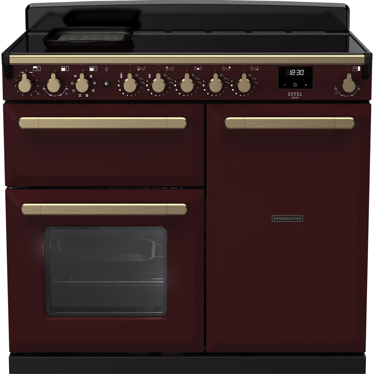 Black Rangemaster Estel Deluxe 100 Range Cooker, 994 mm