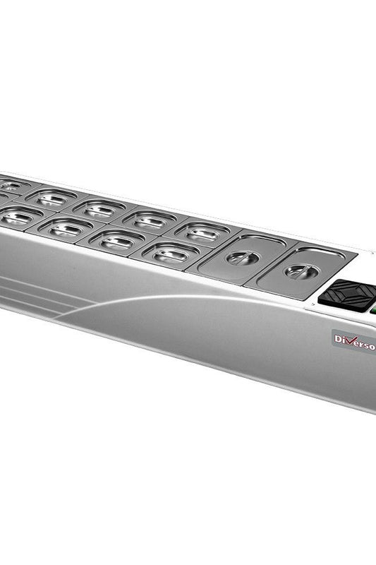 Dark Gray Diverso WR-MIDI-R2 Refrigerated food set up structure 7x 1/3 h150 mm - Contact Us For Availability