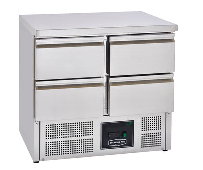 Sterling Pro Cobus SPU201-4D Undermounted Fridge Counter 4 Drawers, 220 Litres - In Stock