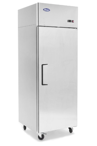 Light Gray Atosa MBF8116HD Single Door Top Mounted Gastronorm Upright Fridge, 670 Litres - Contact Us For Availability