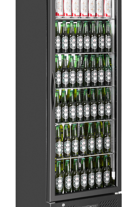 Dark Slate Gray Sterling Pro Green GRADED SP110-BK Single Door Black Upright Bottle Cooler, 293 Litres - Out Of Stock