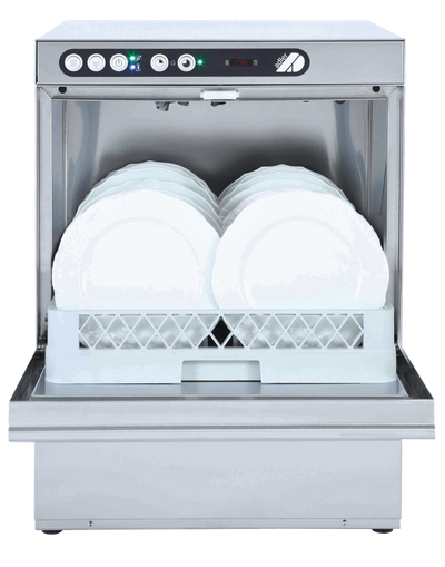 Adler AD50BT-DP 500mm Basket Dishwasher with Breaktank, Drain Pump & Chemical Pump, 18 Plates (13 Amp Plug) - In Stock