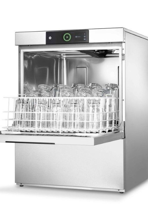 Light Gray Hobart GXS-10C 500mm Basket Frontloading Commercial Glasswasher with Integral Water Softener & Drain Pump - Contact Us For Availability