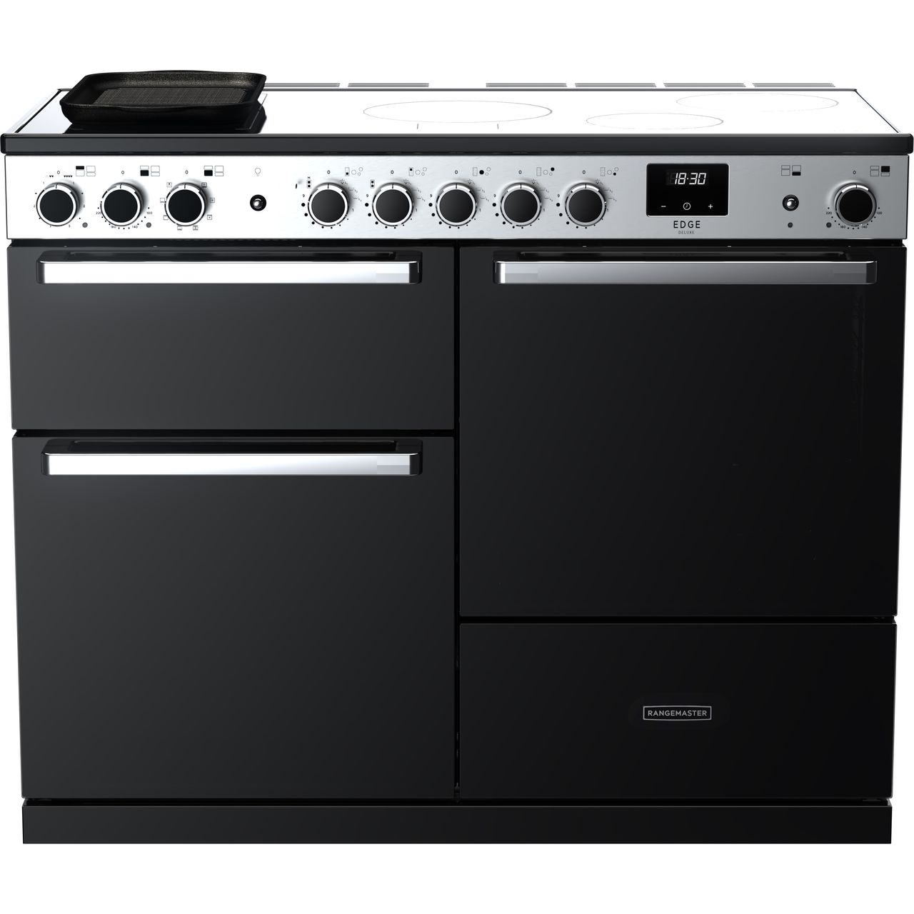 Black Rangemaster Edge Deluxe 110 Range Cooker, 1092 mm