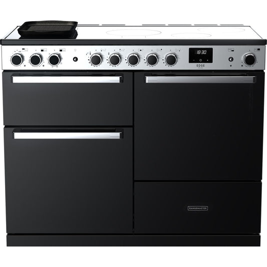 Black Rangemaster Edge Deluxe 110 Range Cooker, 1092 mm