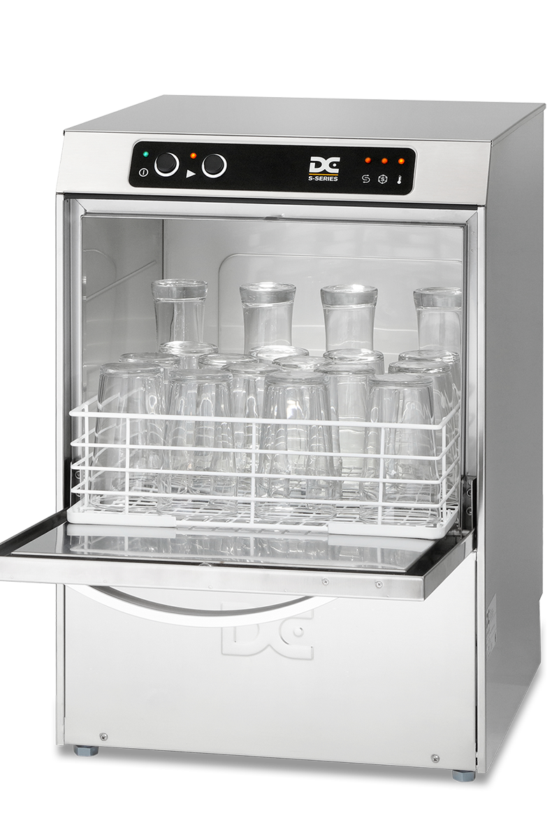 Light Gray DC SGP40 Standard Range 400mm Basket Frontloading Commercial Glasswasher, 18 Pint Capacity - Contact Us For Availability