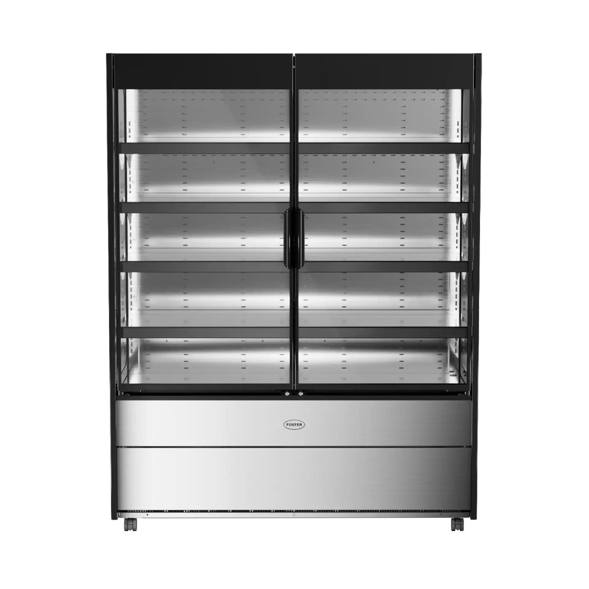 Dark Gray Foster EMD1500G/44-108 EcoShow Multideck with Double Glass Doors, 1495mm - In Stock