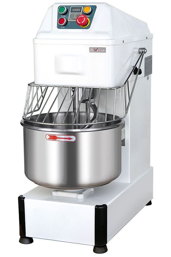 Light Gray Diverso WR-SDTM-20 Spiral mixer, 20 liters, timer, on wheels - Contact Us For Availability