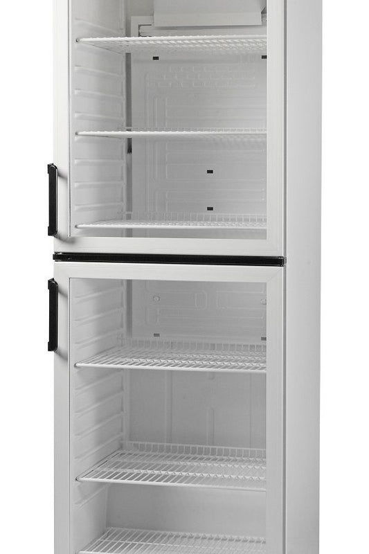 Gray Vestfrost FKG 370 Double Door Upright Display Cooler, 377 Litres - In Stock