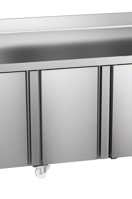 Gray Sterling Pro Green SPI-7-225-40-SB 4 Door Counter Fridge with 100mm Splashback, 615 Litres - In Stock