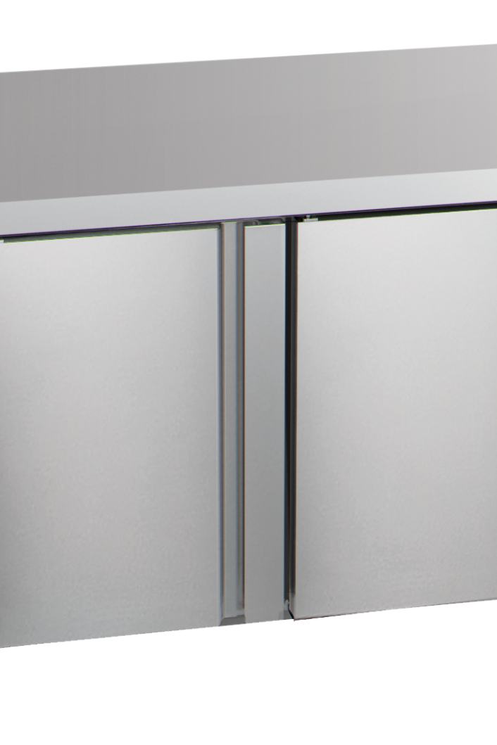 Gray Sterling Pro Green SPI-6-200-30-NS Stainless Steel 3 Door Fridge Counter, 600mm Deep - In Stock