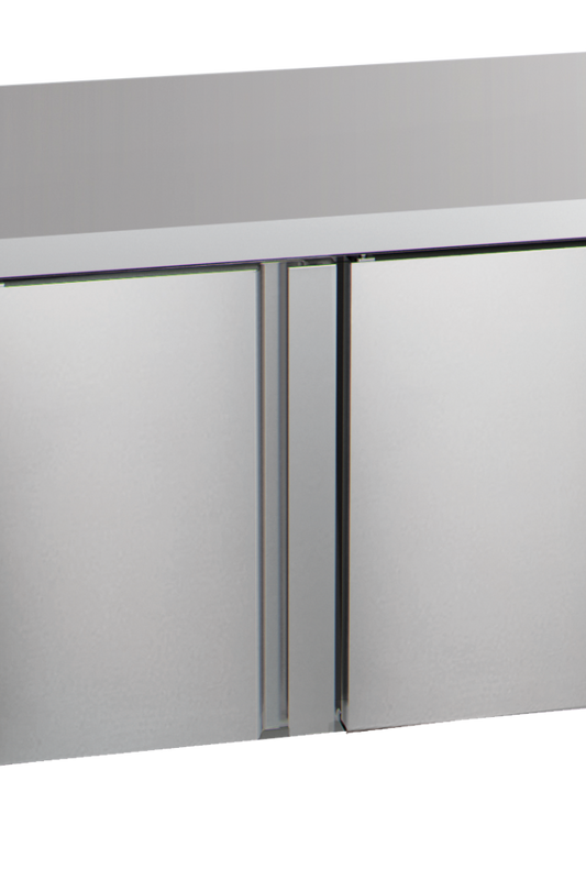 Gray Sterling Pro Green SPI-6-200-30-NS Stainless Steel 3 Door Fridge Counter, 600mm Deep - In Stock