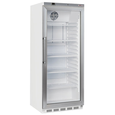 Diverso WR-PG61-LG Ventilated refrigerator GN 2/1, glass door, 600 liters - white - Contact Us For Availability