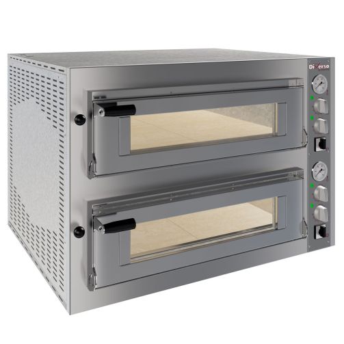 Light Slate Gray Diverso WR-FD24-MD Electric oven 2x 4 pizzas diam.350mm, 2 rooms - Contact Us For Availability