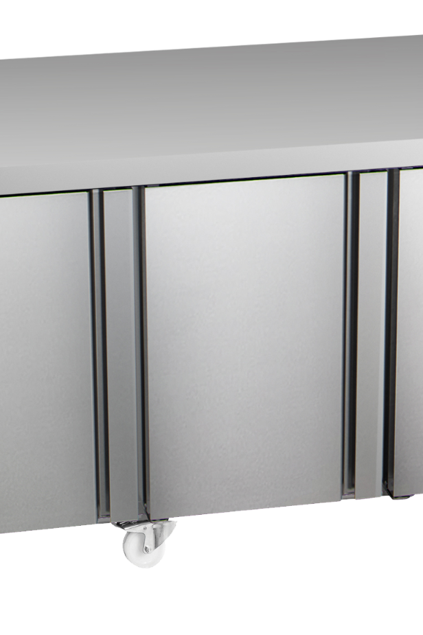 Gray Sterling Pro Green SPI-6-250-40-NS Stainless Steel 4 Door Fridge Counter, 600mm Deep - Low Stock