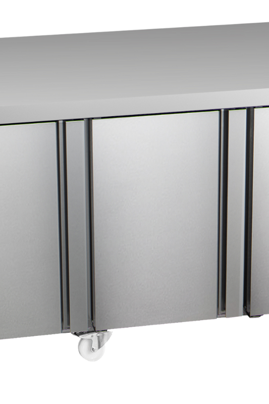 Gray Sterling Pro Green SPI-6-250-40-NS Stainless Steel 4 Door Fridge Counter, 600mm Deep - Low Stock