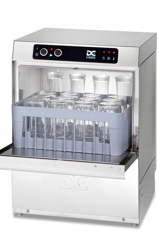 Light Gray DC EG40 Economy Range 400mm Basket Frontloading Commercial Glasswasher, 16 Pint Capacity - Contact Us For Availability
