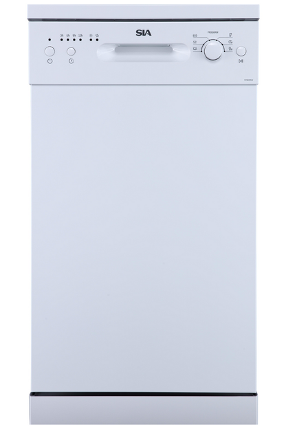 Light Gray SIA 45cm White Freestanding Dishwasher