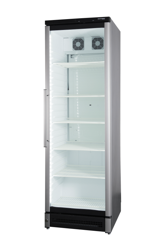 Gray Vestfrost M 180 Glass Single Door Upright Fridge, 381 Litres - Low Stock