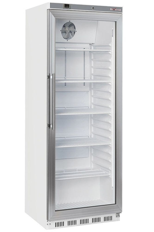 Light Gray Diverso WR-PG41-LG Ventilated refrigerator, glass door, 400 liters - white - Contact Us For Availability