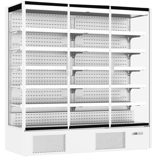 Light Gray Prodis XMD1875-P-FGD-W Panoramic Glass Door White Multideck, 1939 Litres - Contact Us For Availability