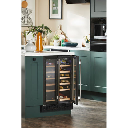 CDA 60cm Freestanding Double Door Wine Cooler - Black - Core Appliances