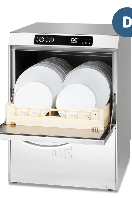 Light Gray DC SD50D Standard Range 500mm Basket Frontloading Commercial Dishwasher with Drain Pump, 18 Plates - Contact Us For Availability