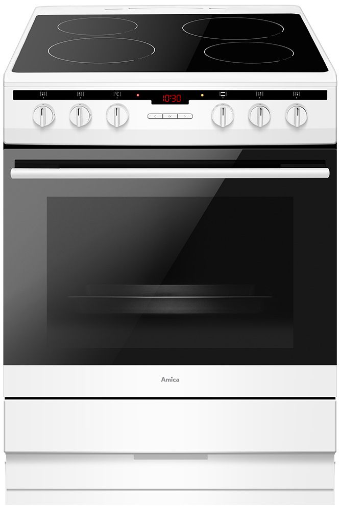 Dark Slate Gray 608CE2TAW Amica 60cm freestanding electric cooker with ceramic hob