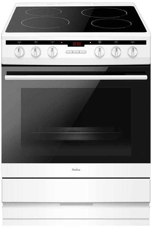 Dark Slate Gray 608CE2TAW Amica 60cm freestanding electric cooker with ceramic hob