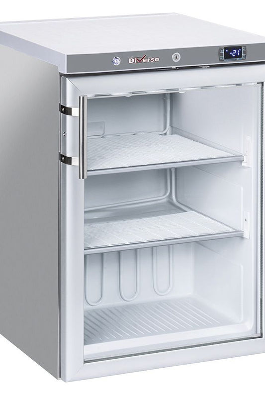 Gray Diverso WR-NG21-XV Static freezer, glass door, 200 liters - stainless steel - Contact Us For Availability