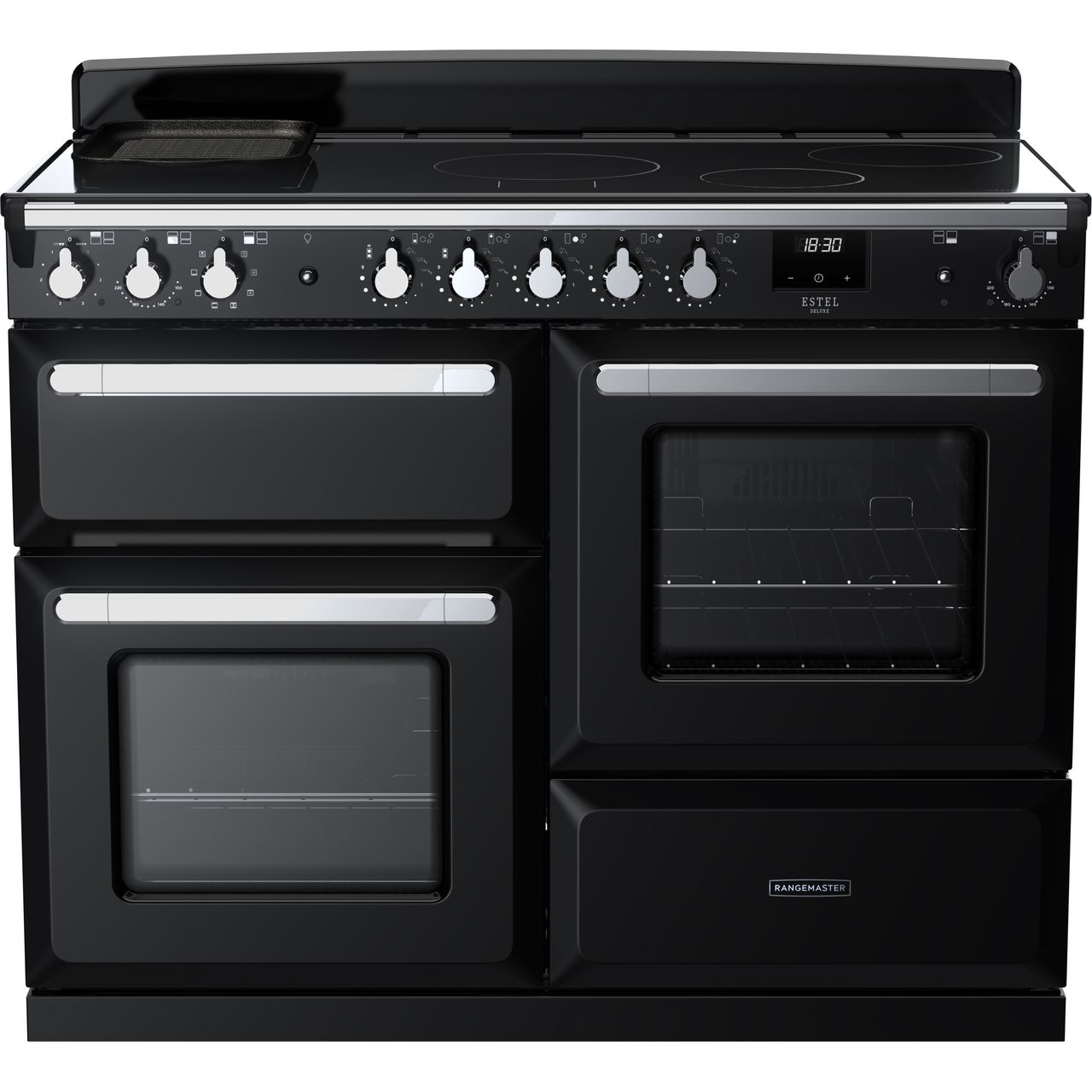 Black Rangemaster Estel Deluxe 110 Range Cooker, 1092 mm