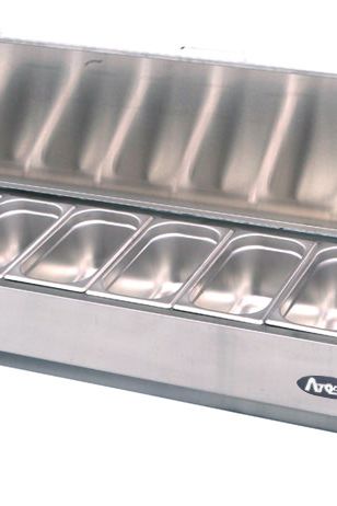 Light Slate Gray Atosa VRX1800/330S Countertop Topping Unit with 8 x 1/4 GN Pans/Lids, 1805mm - Contact Us For Availability