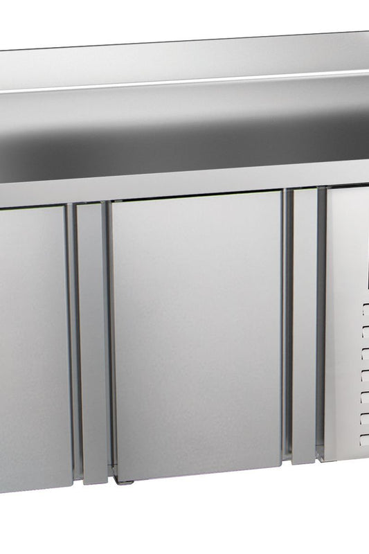 Gray Sterling Pro Green SPI-7-135-20-SB 2 Door Fridge Counter with 100mm Splashback, 290 Litres - In Stock